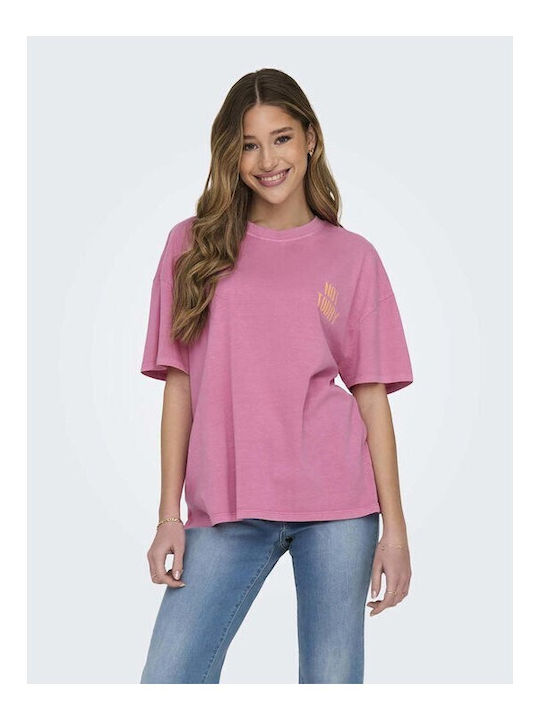 Only Damen T-shirt Fuchsie