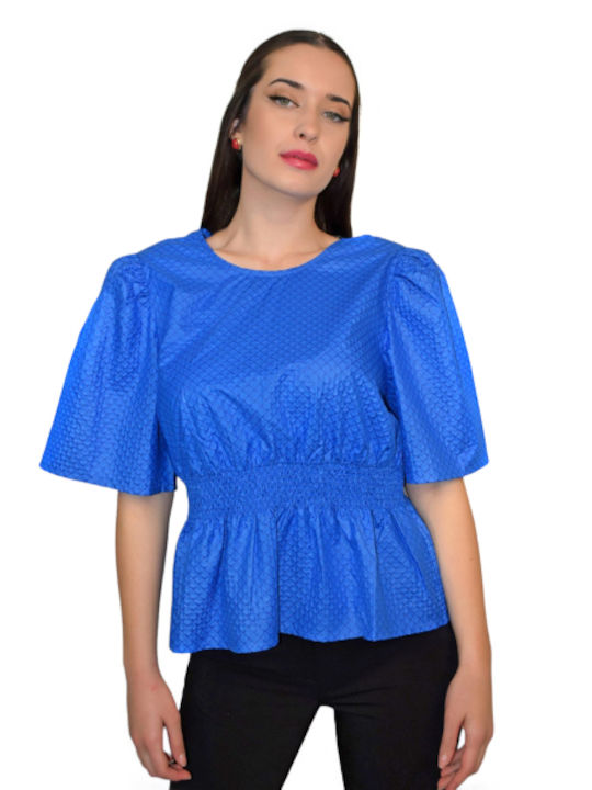 Morena Spain pentru Femei Bluză cu Mânecă 3/4 Verificat Blue