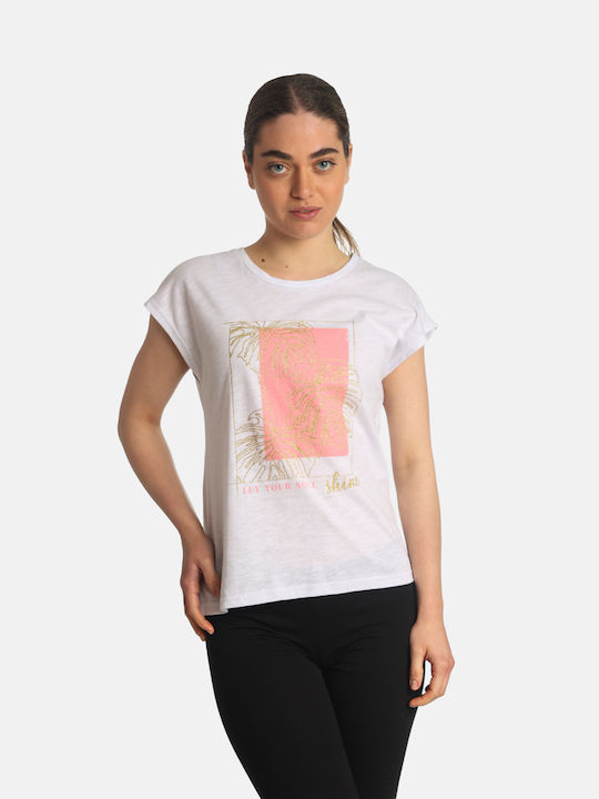 Paco & Co Feminin Tricou Alb