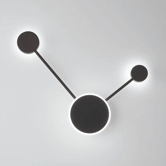 Fan Europe Modern Leuchte Wand mit Integrierter LED und Einstellbares Weißes Licht Schwarz 33x6x45cm