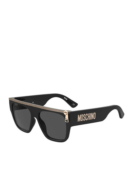 Moschino Unisex Γυαλιά Ηλίου με Μαύρο Κοκκάλινο Σκελετό και Μαύρο Φακό MOS165/S 807/IR