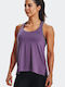 Under Armour Ua Knockout Women's Sport Blouse Sleeveless Fast Drying Purple
