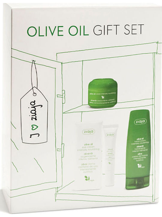 Ziaja Oliva Set 3 buc Cremă de față hrănitoare cu măsline 50 Ml + Cremă de contur pentru ochi 15 Ml + Cremă de unghii pentru mâini cu măsline 80 Ml Ziaja Oliva Set 3 buc Cremă de față hrănitoare cu măsline 50 Ml + Cremă de contur pentru ochi 15 Ml + Cremă de unghii pentru mâini cu măsline 80 Ml