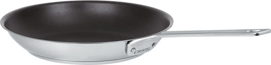 Cristel Stainless Steel Pan with Non-Stick Interior Coating