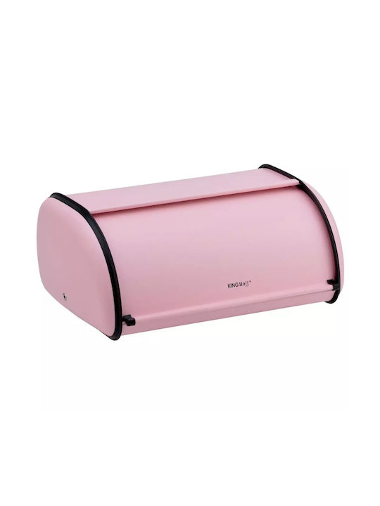 KING Hoff Brotbox Inox in Rosa Farbe