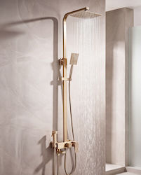 Naron Shower Column with Mixer Gold Naron Shower Column with Mixer Gold
