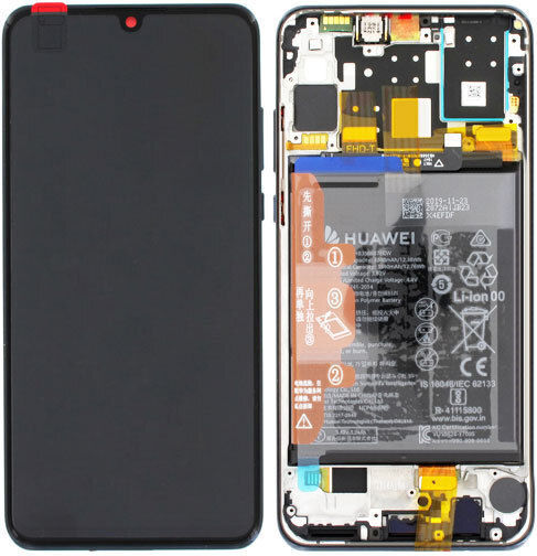 Screen with Touch Mechanism and Frame for Huawei P30 Lite New Edition (White)