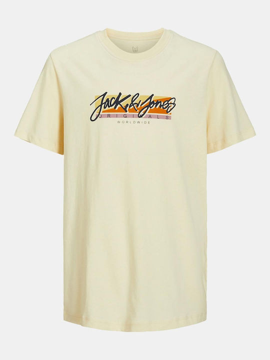 Jack & Jones Παιδικό T-shirt Κοντομάνικο Buttercream Cream