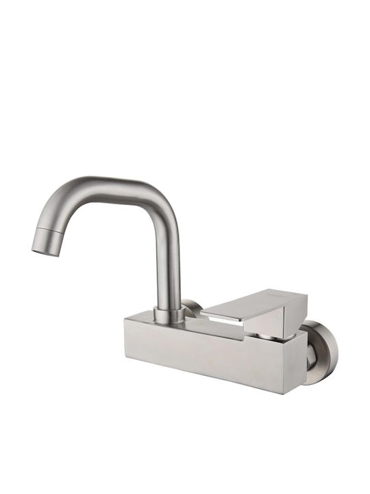 Wattarino Kitchen Faucet Wall Silver