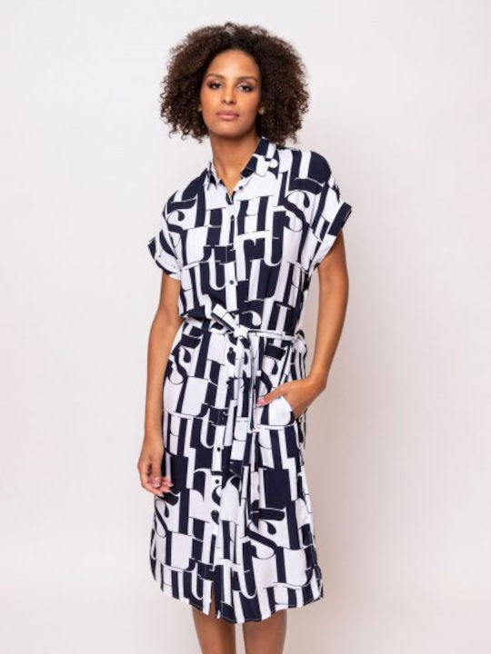 Heavy Tools Shirt Dress Dress Navy