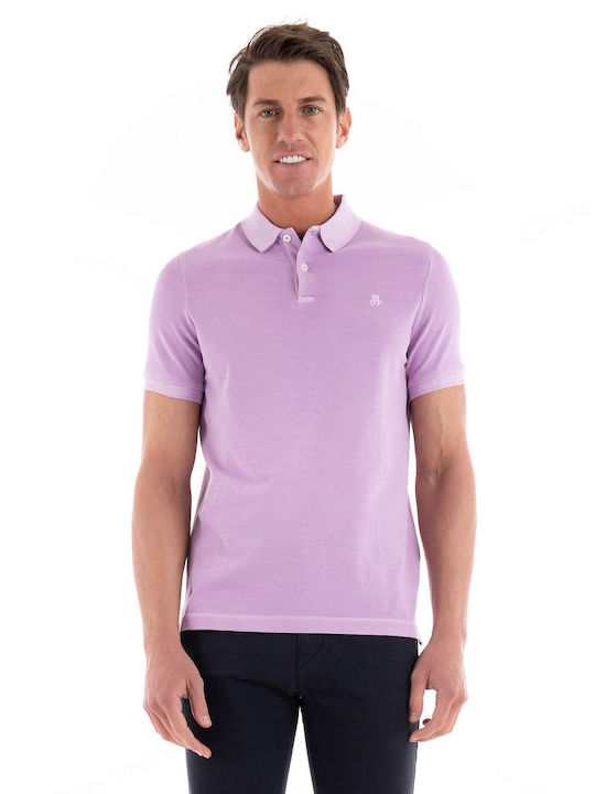 Marc O'Polo Bluza Bărbătească cu Mânecă Scurtă Polo Lilac -