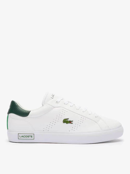 Lacoste Powercourt 2.0 Ανδρικά Sneakers White / Dk Green