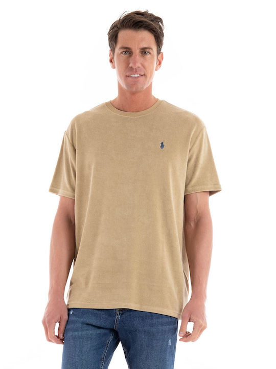 Ralph Lauren T-shirt Bărbătesc cu Mânecă Scurtă Bej