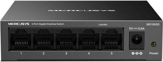 Mercusys MS105GS v1 Unmanaged L2 Switch με 5 Θύρες Gigabit (1Gbps) Ethernet