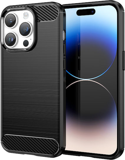Techsuit Carbon Umschlag Rückseite Silikon Schwarz (Google Pixel 9 / 9 Pro)