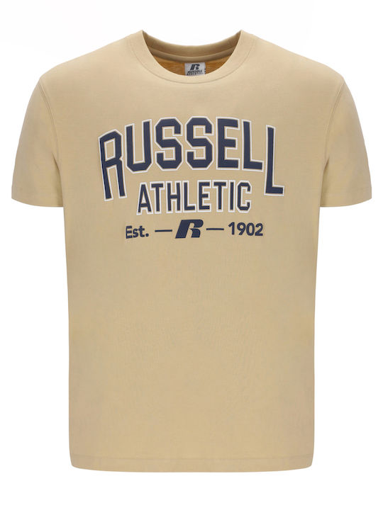 Russell Athletic Ανδρικό T-shirt Κοντομάνικο Μπεζ