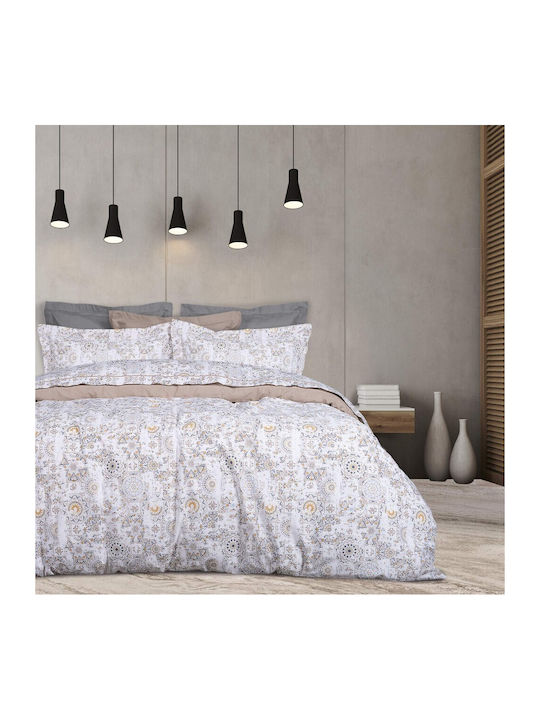 Das Home 9624 Coverlet Queen Size Cotton Grey, White 220x240cm