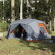 vidaXL Camping Tent Cabin Orange for 10 People 443x437x229cm