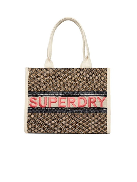 Superdry Γυναικεία Τσάντα Tote Χειρός Navy Μπλε