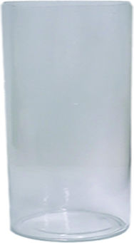 AGC Διακοσμητικό Βάζο Γυάλινο Διάφανο Φ14.8xΥ25cm