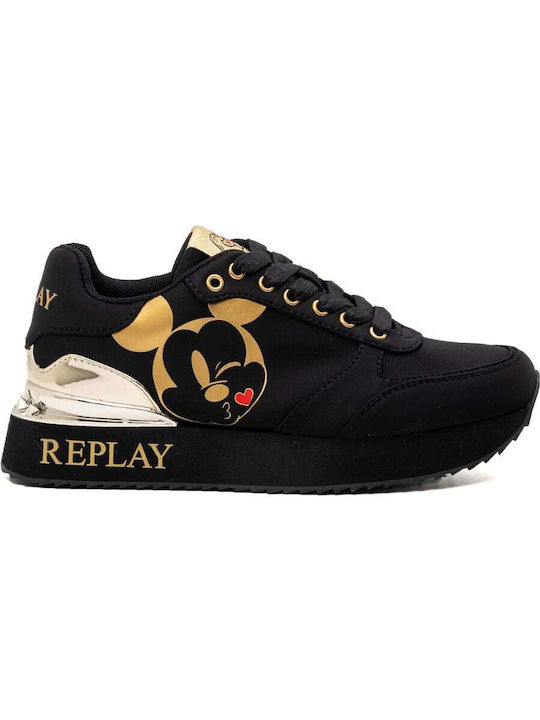 Replay Γυναικεία Sneakers Μαύρο