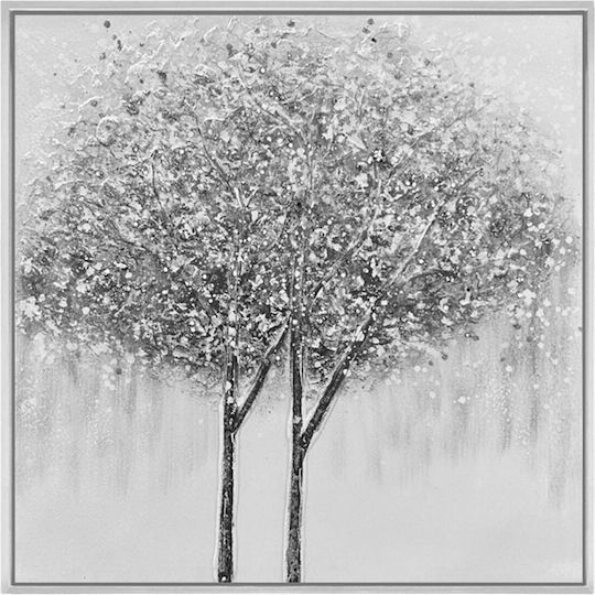 Ankor Cu ramă argintie copac Tablou Pictură în ulei pe Pânză 80x80cm