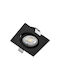 Braytron Square Plastic Recessed Spot with Integrated LED and Warm White Light Black 1pcs