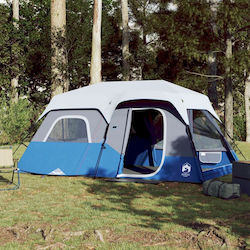 vidaXL Αυτόματη Σκηνή Camping Pop Up Μπλε για 9 Άτομα 441x288x217εκ.