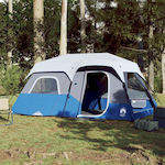 vidaXL Automat Cort Camping Pop Up Albastră pentru 9 Persoane 441x288x217cm