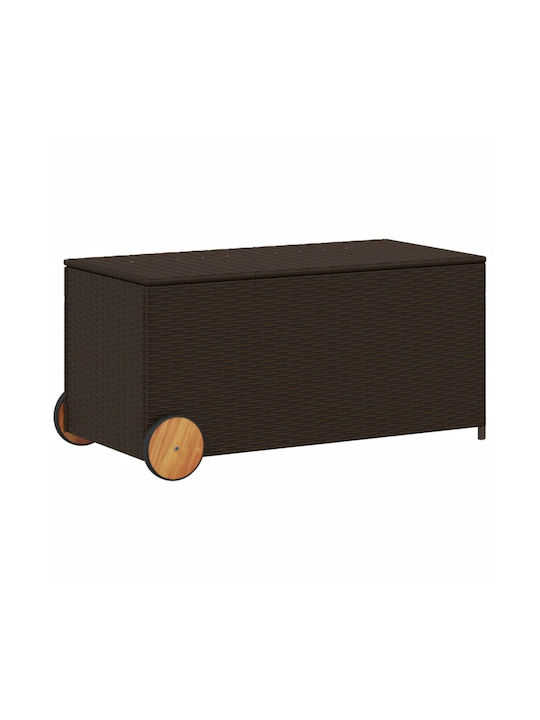 vidaXL Outdoor Storage Box 190lt Brown L107xW55...