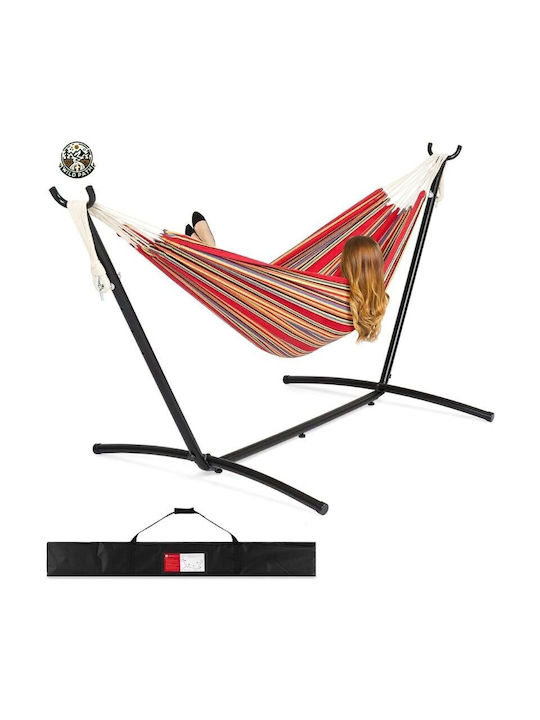 Wild Path King Size Hammock with Stand Red 250x165cm