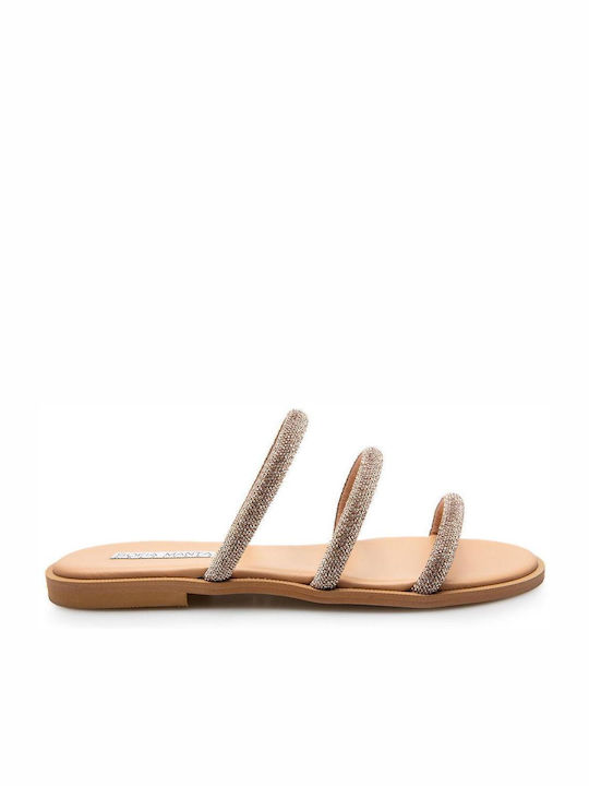 Sofia Manta Leather Women's Flat Sandals in Ora...