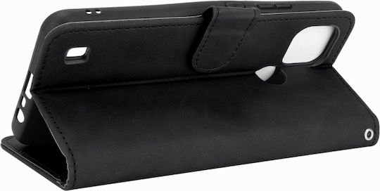 Buchen Sie Leder / Synthetisches Leder / Silikon Schwarz (Realme C21)