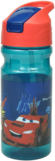 Gim Cars Road Rumblers Kids Water Bottle Disney Cars Aluminium with Straw 500ml