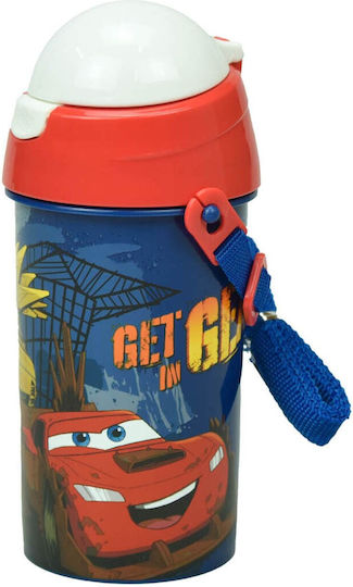 Gim Road Rumblers Παιδικό Παγούρι Disney Cars Πλαστικό με Καλαμάκι Cars 500ml