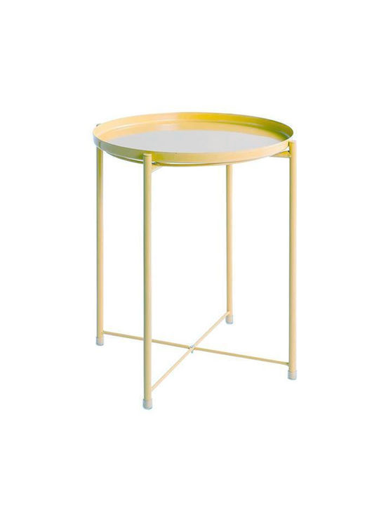 Round Side Table Yellow L42xW42xH53cm