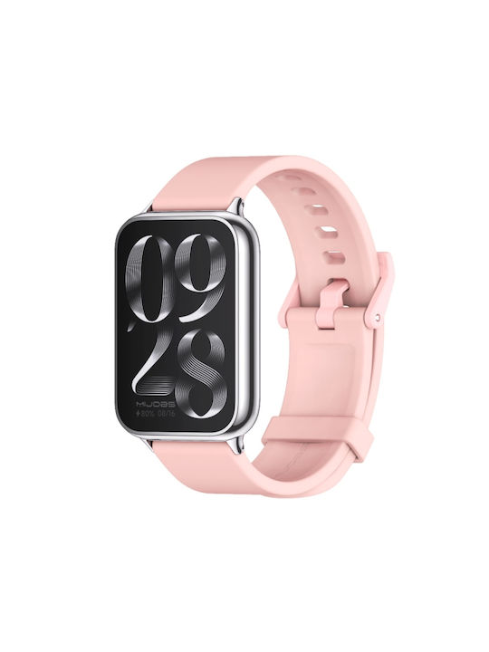 Λουράκι Silicone Xiaomi Mi Band 8 Pro Pink Silver