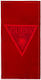 Guess Triangle Beach Towel Cotton Red 100x180cm.