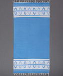 Silk Fashion Beach Towel Cotton Blue 180x90cm.