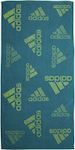 Adidas Branded Prosop de Plajă Bumbac Turcoaz 100x50cm.