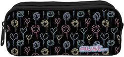 Must Team Pencil Case Barrel with 2 Compartment...