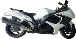 Комплект Пластмасови Части за Мотоциклет за Suzuki Хаябуса Бял 1бр Комплект Пластмасови Части за Мотоциклет за Suzuki Хаябуса Бял 1бр
