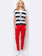Women's Fabric Trousers Red