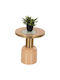 Masă Laterală Rotundă Erode Metalică Roz Somon M40.5xL40.5xÎ45.5cm