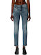 2015 Babhila Women's Fabric Trousers Skinny Fit Blue
