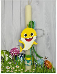 Easter Candle Round White