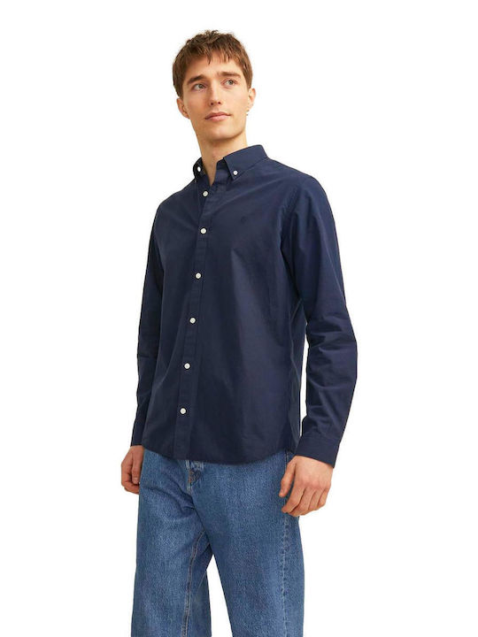 Jack & Jones Men's Shirt Long Sleeve Blue