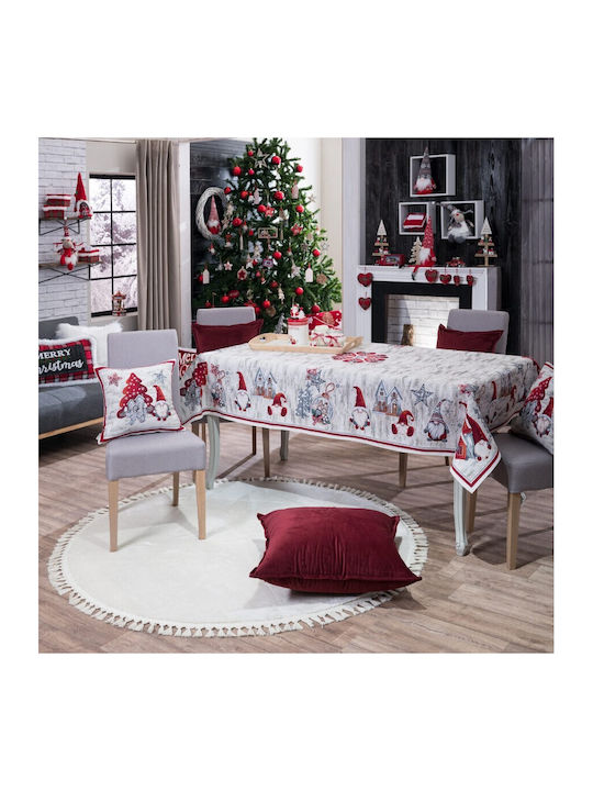 Teoran Weihnachtlich Tischtuch Stoff Gray L140xB180cm.