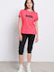 Damen Jogginghosen Capri Schwarz
