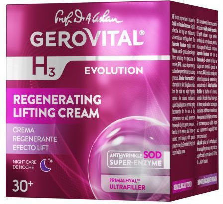 Gerovital H3 Evolution Cremă de Față de Noapte pentru Hidratare Anti-îmbătrânire și Tonifiere cu BHA 50ml